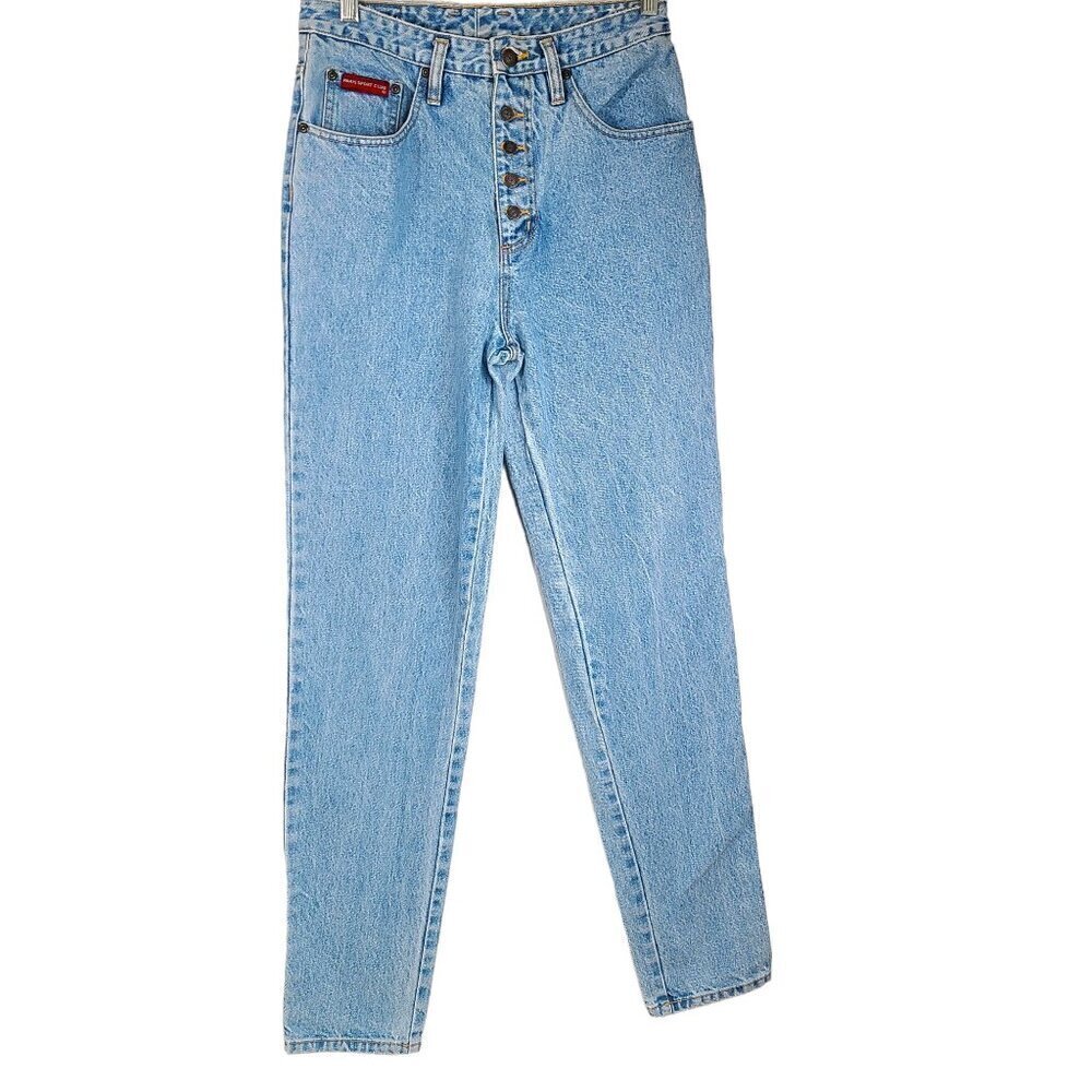 Vintage Paris Sport Club Button Fly Jeans